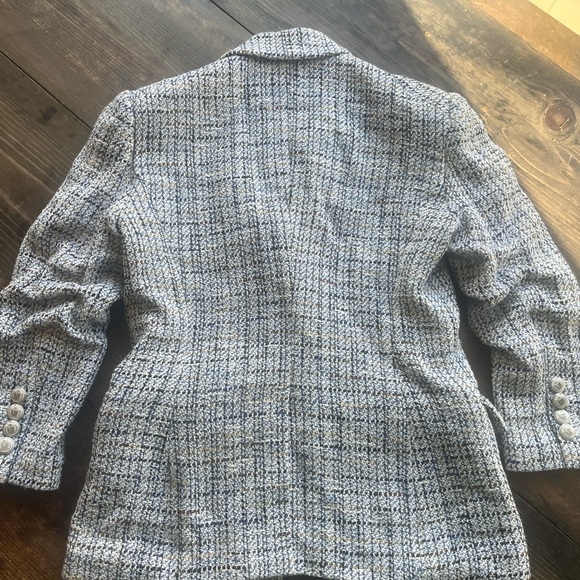 Veronica Beard Ryland Dickey Jacket Women's Blue Tweed Designer Luxury Jacket - Picture 4 of 10